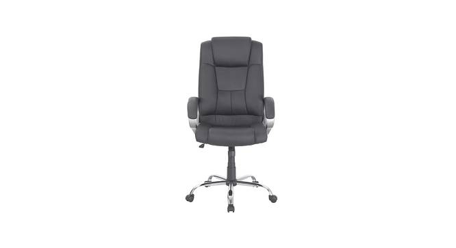 Buttam Leatherette Swivel Study Chair in Black Colour (Black) by Urban Ladder - Cross View Design 1 - 658187
