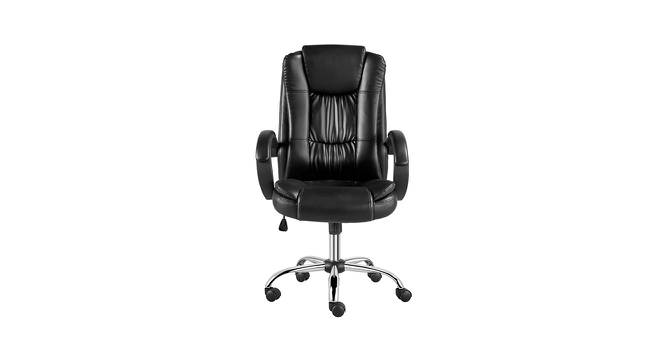 Fenna Leatherette Swivel Study Chair in Black Colour (Black) by Urban Ladder - Cross View Design 1 - 658192
