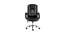 Fenna Leatherette Swivel Study Chair in Black Colour (Black) by Urban Ladder - Cross View Design 1 - 658192