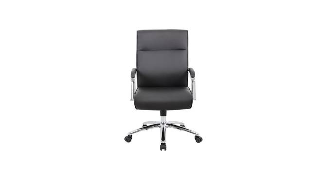 Landyn Leatherette Swivel Study Chair in Black Colour (Black) by Urban Ladder - Cross View Design 1 - 658194