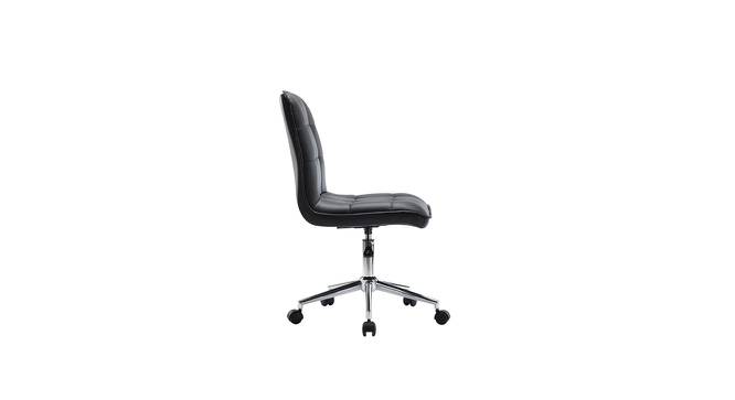 Rawtenstall Leatherette Swivel Study Chair in Black Colour (Black) by Urban Ladder - Cross View Design 1 - 658196