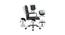 Wanetta Leatherette Swivel Study Chair in Black Colour (Black) by Urban Ladder - Cross View Design 1 - 658197