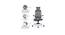 Raice Net Swivel Study Chair in Grey Colour (Grey) by Urban Ladder - Cross View Design 1 - 658199