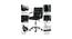Mason Leatherette Swivel Study Chair in Black Colour (Black) by Urban Ladder - Design 1 Side View - 658211