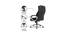 Adan Leatherette Swivel Study Chair in Black Colour (Black) by Urban Ladder - Design 1 Side View - 658242