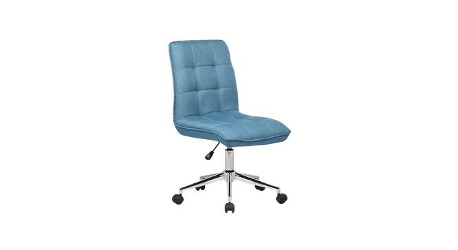 Feleena Fabric Swivel Study Chair in Blue Colour (Blue) by Urban Ladder - Front View Design 1 - 658243