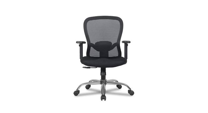 Corey Net Swivel Study Chair in Black Colour (Black) by Urban Ladder - Front View Design 1 - 658248