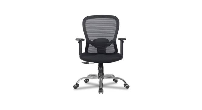 Anderson Net Swivel Study Chair in Black Colour (Black) by Urban Ladder - Front View Design 1 - 658249