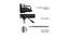 Mason Leatherette Swivel Study Chair in Black Colour (Black) by Urban Ladder - Rear View Design 1 - 658252