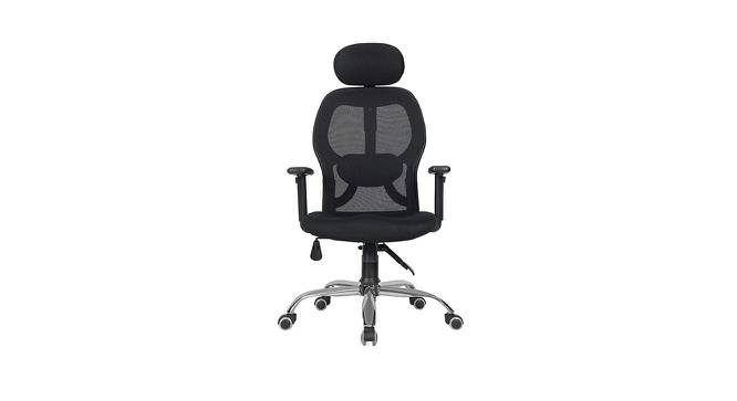 Cor Net Swivel Study Chair in Black Colour (Black) by Urban Ladder - Front View Design 1 - 658254
