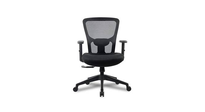 Vance Net Swivel Study Chair in Black Colour (Black) by Urban Ladder - Front View Design 1 - 658259