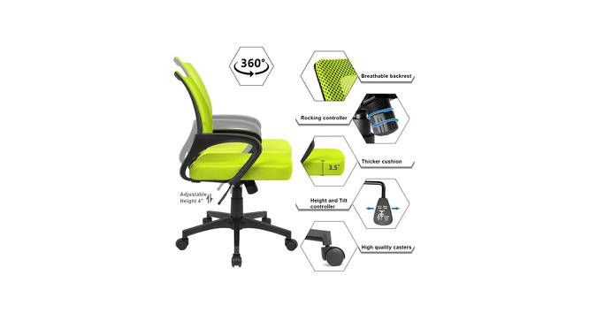 Task Net Swivel Study Chair in Green Colour (Green) by Urban Ladder - Cross View Design 1 - 658267