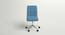 Feleena Fabric Swivel Study Chair in Blue Colour (Blue) by Urban Ladder - Cross View Design 1 - 658269