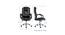 Fenna Leatherette Swivel Study Chair in Black Colour (Black) by Urban Ladder - Design 1 Dimension - 658270