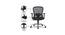 Corey Net Swivel Study Chair in Black Colour (Black) by Urban Ladder - Cross View Design 1 - 658277