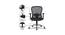 Anderson Net Swivel Study Chair in Black Colour (Black) by Urban Ladder - Cross View Design 1 - 658279