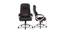 Adan Leatherette Swivel Study Chair in Black Colour (Black) by Urban Ladder - Design 1 Dimension - 658280