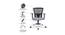 Jamie Net Swivel Study Chair in Black Colour (Black) by Urban Ladder - Cross View Design 1 - 658281