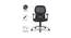 Zen Net Swivel Study Chair in Black Colour (Black) by Urban Ladder - Cross View Design 1 - 658286