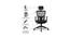Ergonomic Net Swivel Study Chair in Black Colour (Black) by Urban Ladder - Cross View Design 1 - 658287