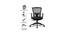 Vance Net Swivel Study Chair in Black Colour (Black) by Urban Ladder - Cross View Design 1 - 658288