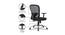 Anderson Net Swivel Study Chair in Black Colour (Black) by Urban Ladder - Design 1 Side View - 658298