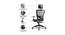 Ergonomic Net Swivel Study Chair in Black Colour (Black) by Urban Ladder - Design 1 Side View - 658303