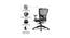 Vance Net Swivel Study Chair in Black Colour (Black) by Urban Ladder - Design 1 Side View - 658304