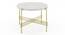 Maria Round Terrazoo Coffee Table in Brass Finish (Brass Finish) by Urban Ladder - Side View - 