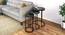 Livingston Metal Nesting Table in Black Finish - Set of 3 (Black Finish) by Urban Ladder - Front View - 