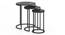 Livingston Metal Nesting Table in Black Finish - Set of 3 (Black Finish) by Urban Ladder - Side View - 