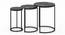 Livingston Metal Nesting Table in Black Finish - Set of 3 (Black Finish) by Urban Ladder - Ground View - 