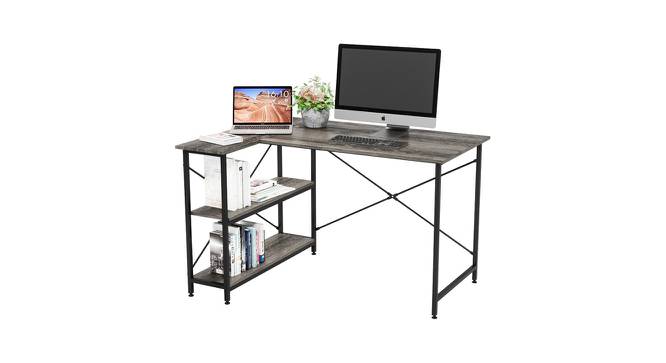 Atia Free Standing Engineered Wood Study Table in Grey Colour (Powder Coating Finish) by Urban Ladder - Front View Design 1 - 661048