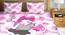 Logan Pink Abstract 180 TC Fabric King Size Bedsheets With Count of  2 Pillow Covers (Pink, King Size) by Urban Ladder - Front View Design 1 - 661302