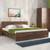 Zoey ns bed with sw mattress king classic walnut lp