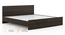 Zoey Non Storage Bed With Simplywud Essential Foam Mattress (King Bed Size, Dark Wenge Finish) by Urban Ladder - Ground View Design 1 - 661541