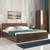 Zoey sg bed with sw mattress king classic walnut lp
