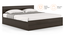 Zoey Storage Bed With Simplywud Essential Foam Mattress (King Bed Size, Dark Wenge Finish) by Urban Ladder - Design 1 Side View - 661628