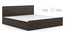 Zoey Storage Bed With Simplywud Essential Foam Mattress (King Bed Size, Dark Wenge Finish) by Urban Ladder - Ground View Design 1 - 661630