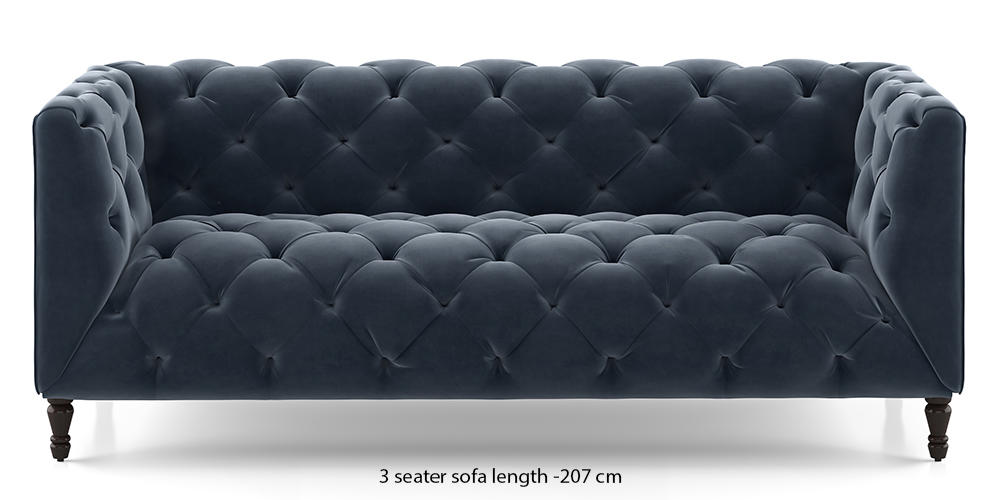 Henrietta Fabric Sofa - Davos Plus (3-seater Custom Set - Sofas, None Standard Set - Sofas, Fabric Sofa Material, Regular Sofa Size, Regular Sofa Type, Davos Plus) by Urban Ladder - - 