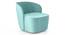 Portia Fabric Accent Chair (Icy Turquoise) by Urban Ladder - Side View - 