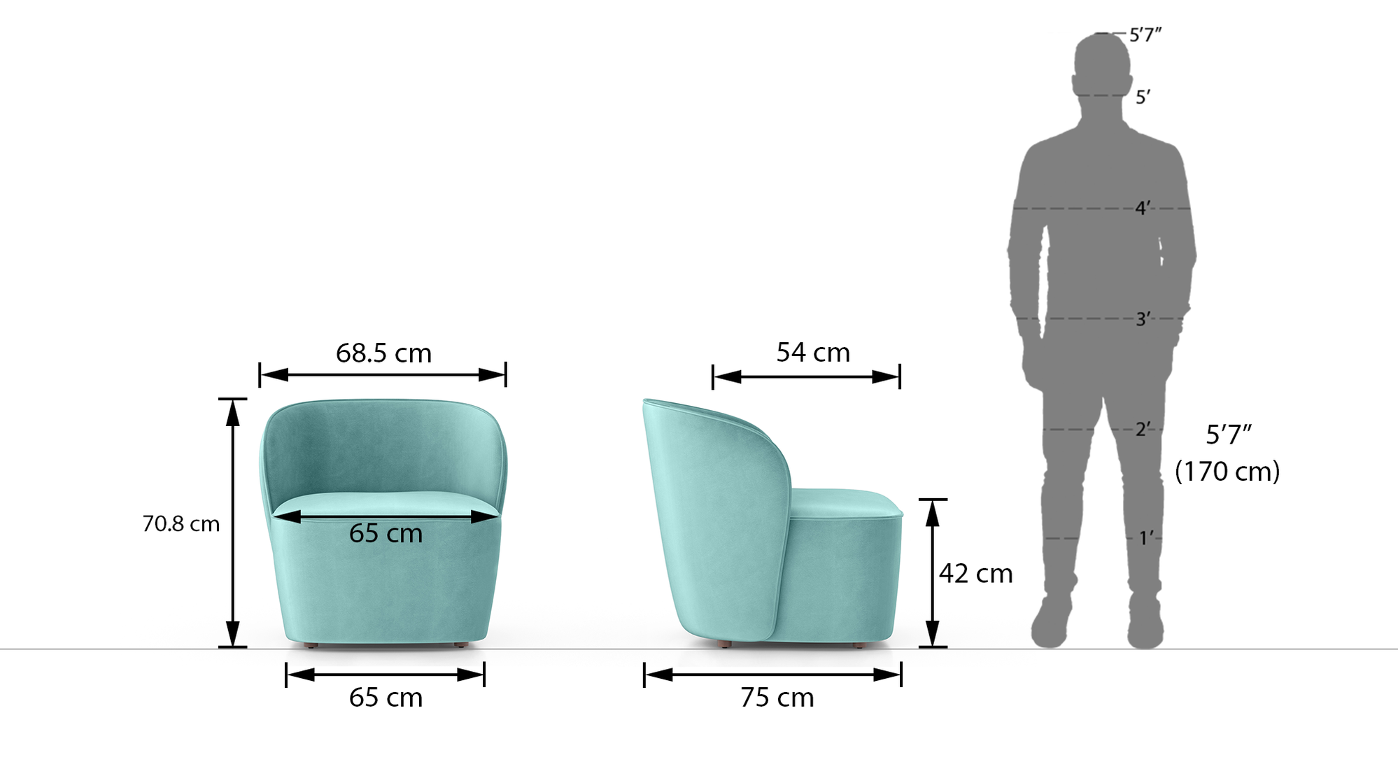 Portia Fabric Accent Chair Urban Ladder