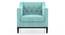 Othello Fabric Lounge Chair (Icy Turquoise) by Urban Ladder - Close View - 