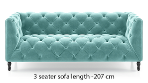 Henrietta Fabric Sofa (Icy Turquoise)
