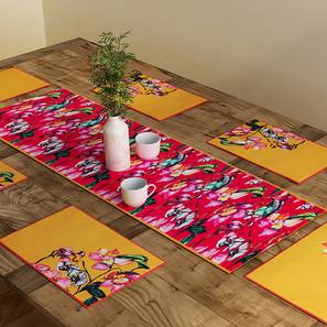 Carpets And Rugs In Secunderabad Design Red Floral Polyester Table Runner