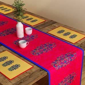 Carpets And Rugs In Goa Design Red Abstract Polyester Table Runner