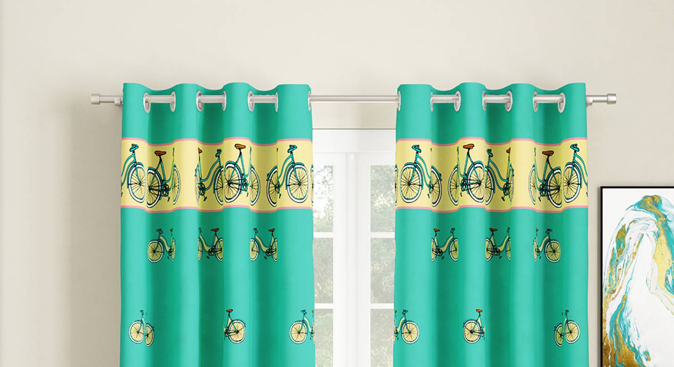 Yellow Polyester Room Darkening Window Curtain Urban Ladder