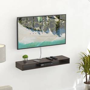 Wall Mounted Tv Unit Design Kyvid Engineered Wood Wall Mounted TV Unit in Wenge Finish