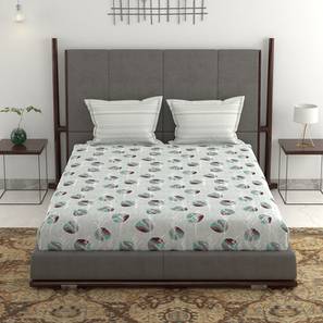 Products Design Ruckle Lilac Geometrics 130 TC Cotton Double Size Bedsheet with 2 Pillow Covers