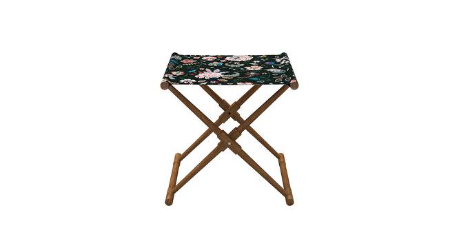 Bistro Folding Solid Wood Ottoman in Floral Swirls Red Colour (sheesham wood Finish) by Urban Ladder - Cross View Design 1 - 663666